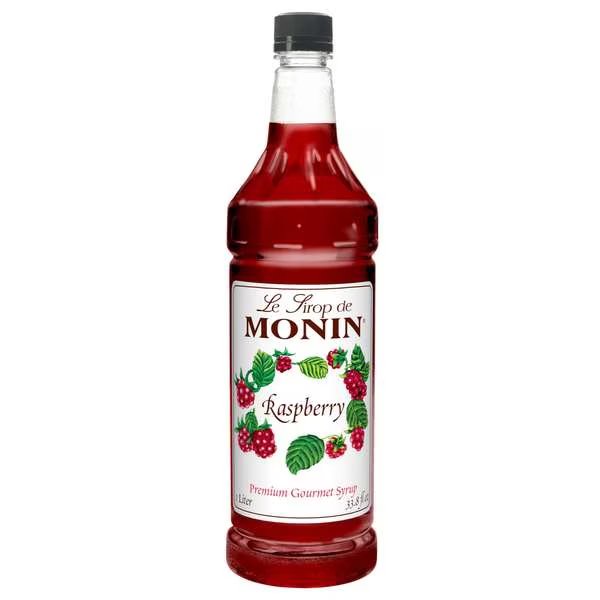Monin Kosher Raspberry 1 Liter Bottle, PK4, Monin, Mfr#: M-FR040F