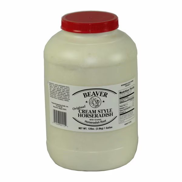 Beaver Cream Style Horseradish Mustard 1 gal. Jug, PK4, Beaver, Mfr#: 115-4