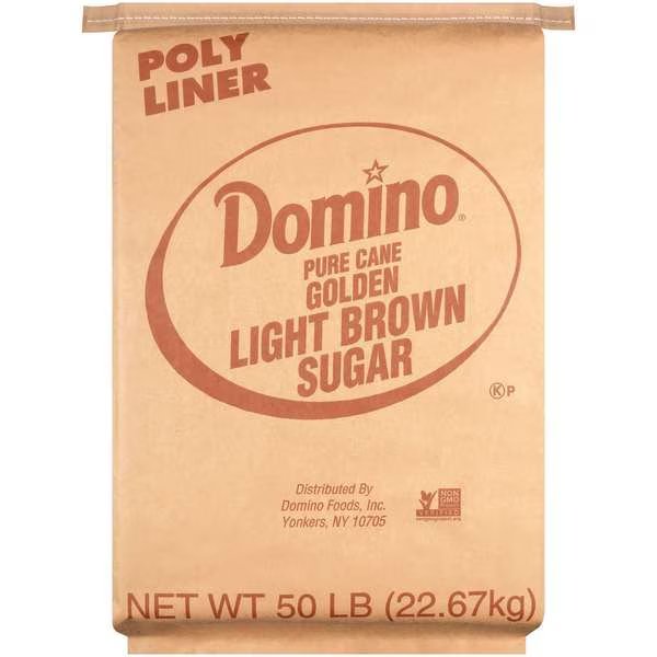 Domino Light Brown Sugar, 50lbs, Domino, Mfr#: 403350