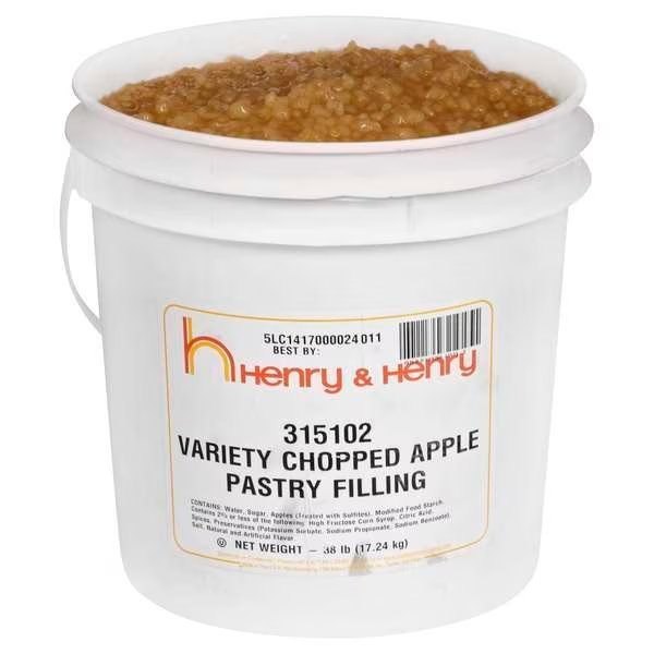 Henry And Henry Variety Chopped Apple Filling, 38lbs, Henry And Henry, Mfr#: 10197047