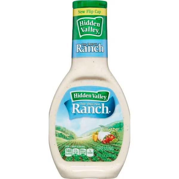Hidden Valley Ranch Dressing 8 oz. Bottle, PK12, Hidden Valley, Mfr#: 00550