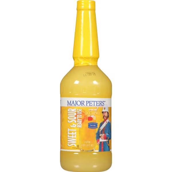 Major Peters' Ready To Use Plastic Sweet N Sour Mix 33.8 oz., PK12, Major Peters, Mfr#: FGBVMJP03