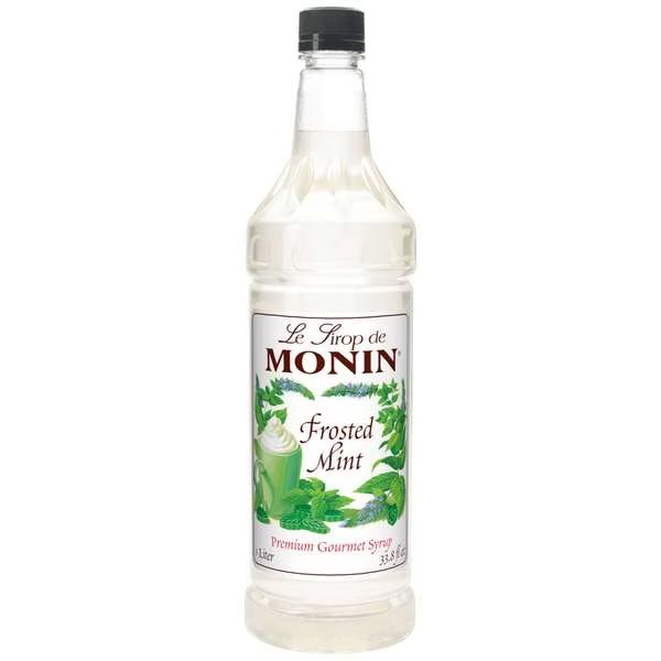 Monin Frosted Mint Syrup 1 Liter Bottle, PK4, Monin, Mfr#: M-FR016F