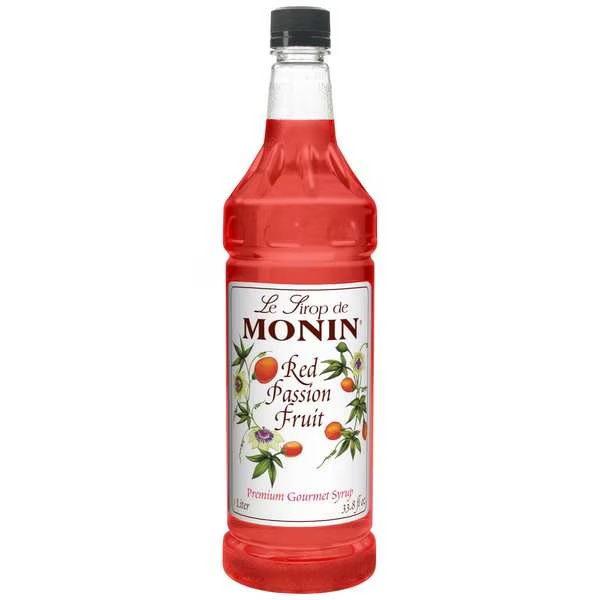 Monin Red Passion Fruit Syrup 1 Liter Bottle, PK4, Monin, Mfr#: M-FR068F