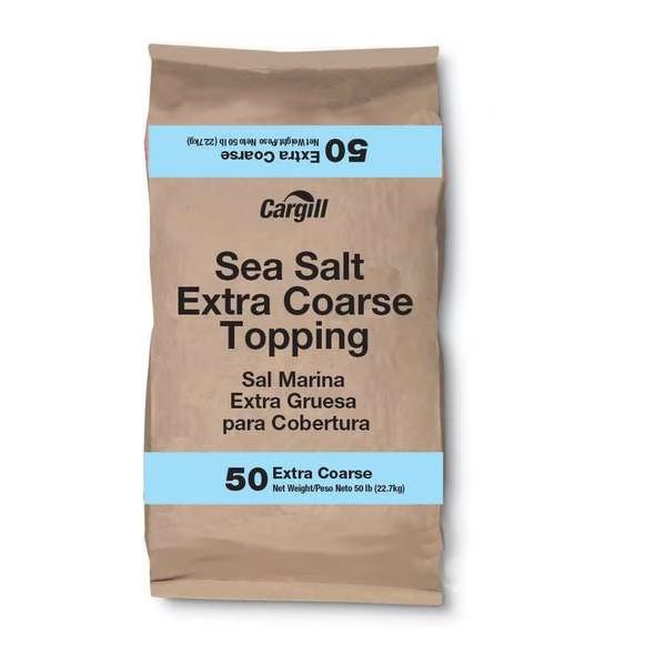 Cargill Sea Salt Extra Coarse Topping 50lbs, Cargill, Mfr#: 100012559