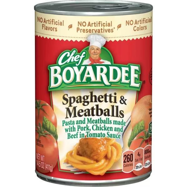 Chef Boyardee Spaghetti And Meatballs 14.5 oz., PK24, Chef Boyardee, Mfr#: 6414404322