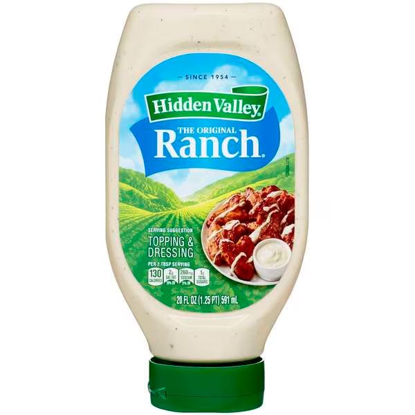 Hidden Valley Easy Squeeze Ranch 20 oz. Bottle, PK6, Hidden Valley, Mfr#: 00021