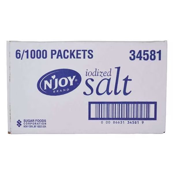 N'Joy Iodized Salt Packets .5g, PK6000, Njoy, Mfr#: 34581