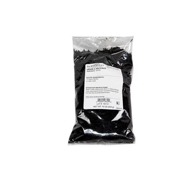 Wild Rice Grade A 1lbs, PK12, Inharvest, Mfr#: 30521