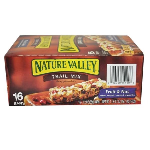 Nature Valley Chewy Fruit & Nut Trail Mix Bar 19.7 oz., PK128, Nature Valley, Mfr#: 16000-15120