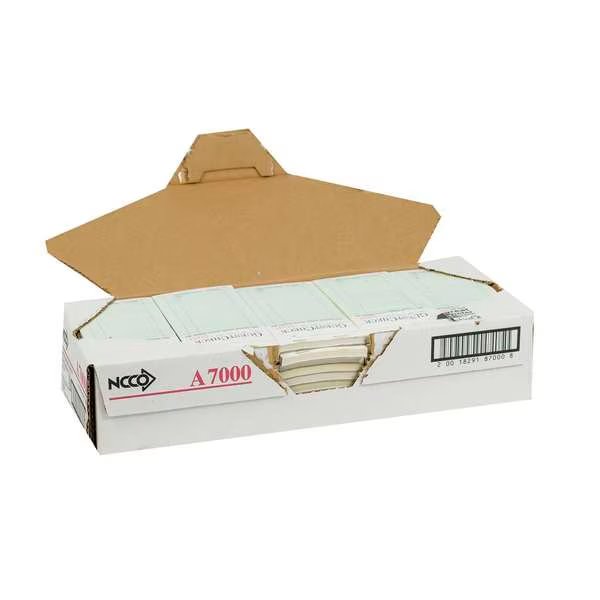 3.5"x6.75" 2 Part Carbonless Green Guest Check 50 Checks, PK50, National Checking, Mfr#: A7000
