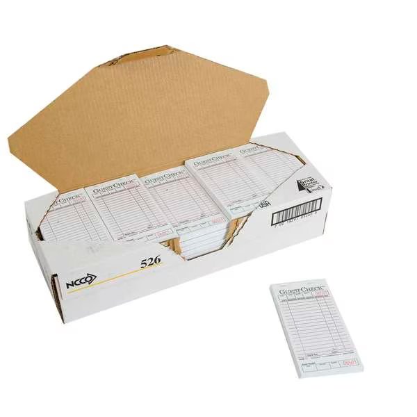 3.5"x6.75" 1 Part Pink 18 Line Guest Check 50 Checks, PK50, National Checking, Mfr#: 526