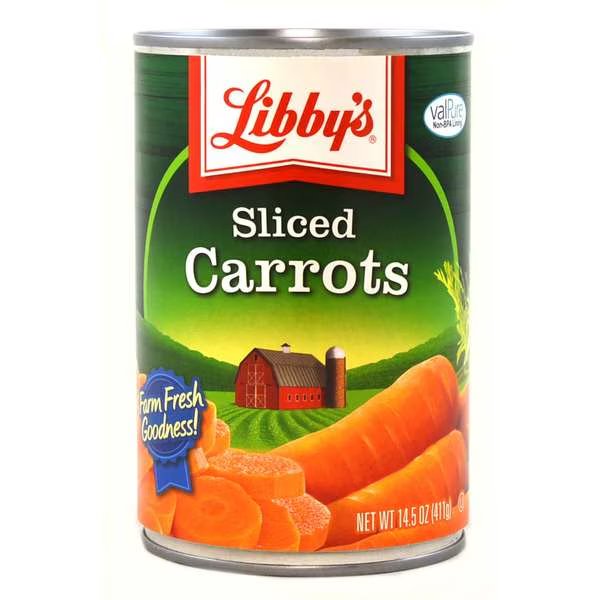 Libby Medium Sliced Carrots 14.5 oz., PK24, Libbys, Mfr#: F003710093578