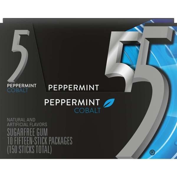 Five Cobalt Gum 15 Pieces, PK120, Five, Mfr#: 313974