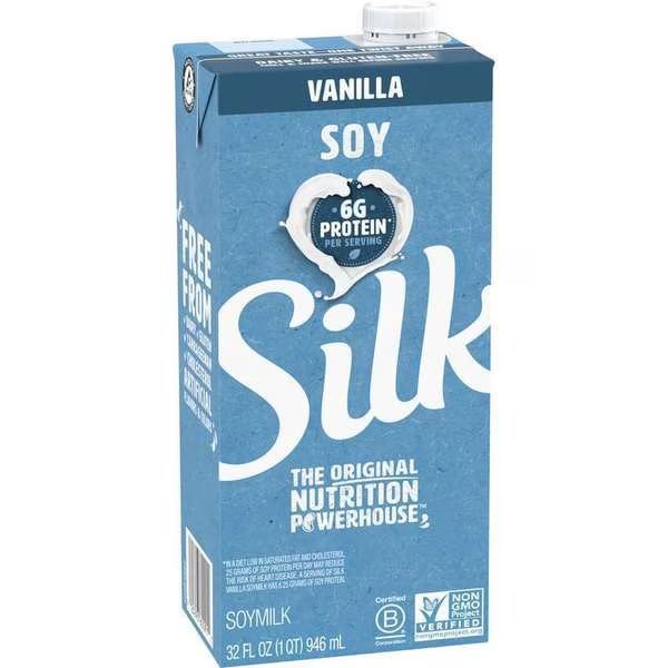 Silk Aseptic Vanilla Soymilk 946 Millimeters, PK12, Silk, Mfr#: 100263