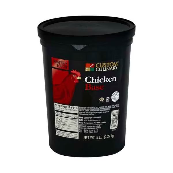 Masters No MSG Touch Chicken Base 5lbs Bucket, PK4, Masters Touch, Mfr#: 01173BCFP