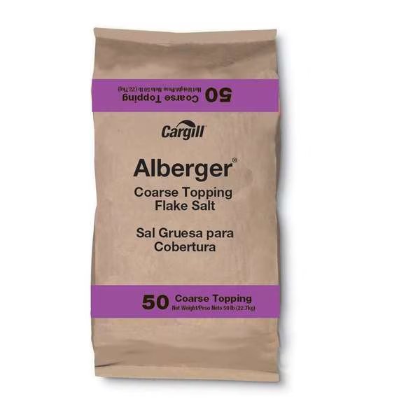Cargill Alberger Coarse Topping Flake Salt 50lbs, Cargill, Mfr#: 100012749
