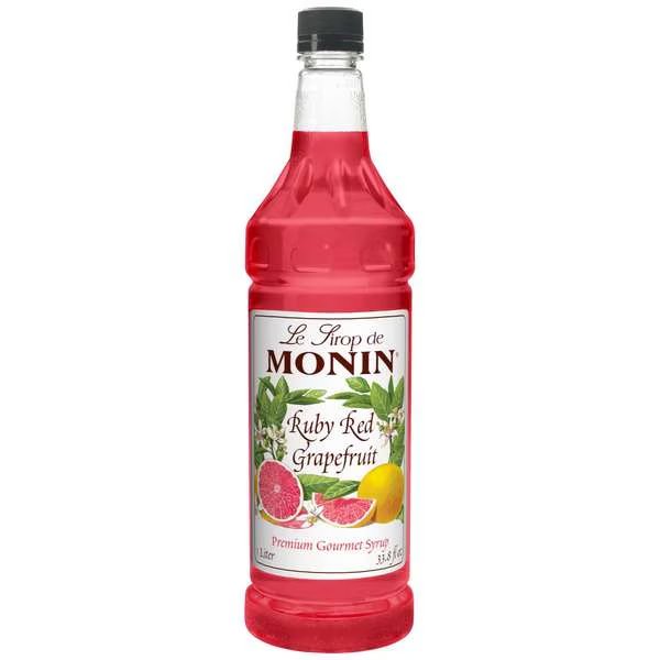 Monin Ruby Red Grapefruit Syrup 1 Liter Bottle, PK4, Monin, Mfr#: M-FR019F