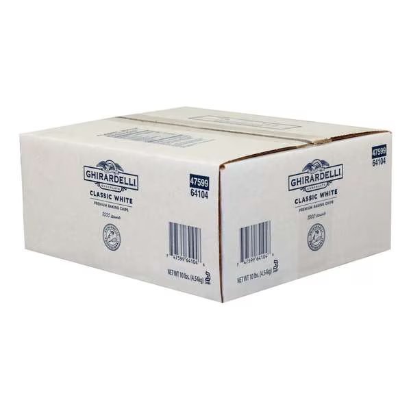 Ghirardelli White Vanilla Chips 10000 Chips/lb, 10lbs, Ghirardelli, Mfr#: 64104