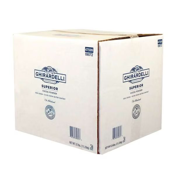 Ghirardelli Superior 10/12% Cocoa Powder 25lbs, Ghirardelli, Mfr#: 69072