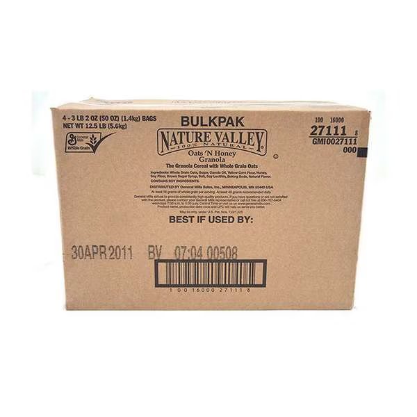 Nature Valley Oats 'N Honey Granola Cereal 50 oz., PK4, Nature Valley, Mfr#: 16000-27111