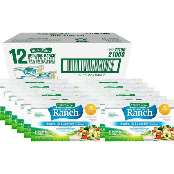 Hidden Valley Buttermilk Ranch Salad Dressing 1 gal. Jug, PK12, Hidden Valley, Mfr#: 21003
