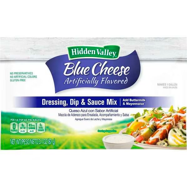 Hidden Valley Blue Cheese Dressing Dry Mix 1 gal. Box, PK18, Hidden Valley, Mfr#: 21005
