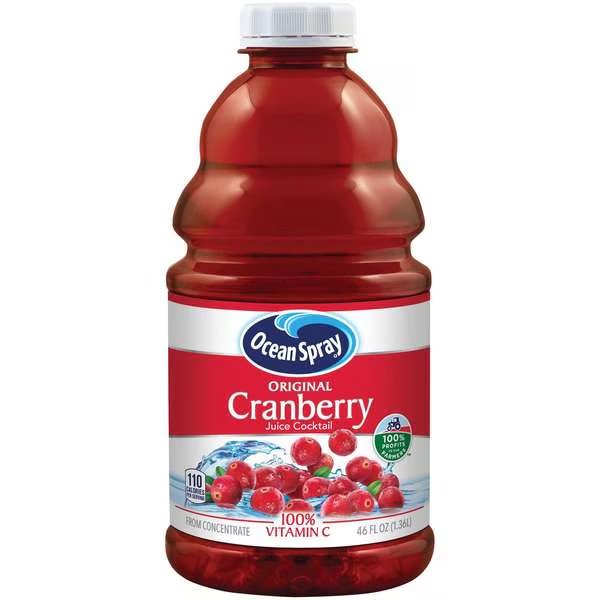 Ocean Spray Original Cranberry Juice 46 fl. oz. Bottles, PK8, Ocean Spray, Mfr#: 20026
