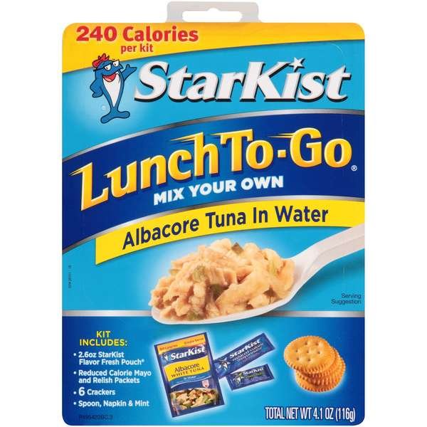Chunk White Packed In Water To Go Kit Pouch 4.1 oz., PK12, Starkist, Mfr#: 495420