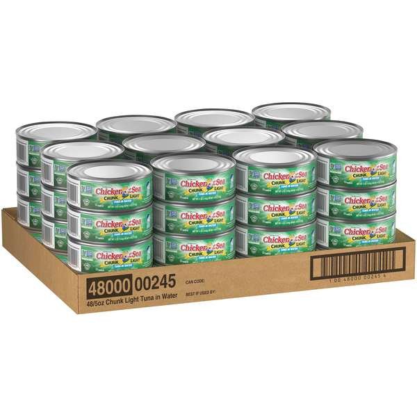 Chicken Of The Sea Chunk Light Tuna In Water 5 oz., PK48, Chicken Of The Sea, Mfr#: 10048000002454