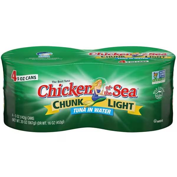 Chicken Of The Sea Chunk Light Tuna In Water 20 oz., PK6, Chicken Of The Sea, Mfr#: 10048000700657
