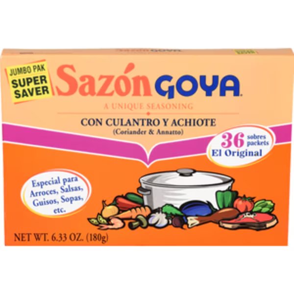 Goya Jumbo Sazon Cilantro 6.33 oz. Box, PK15, Goya, Mfr#: 3776