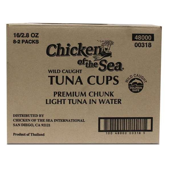 Chicken Of The Sea Chunk Light Tuna In Water Bowl 2.8 oz. 2 Count, PK8, Chicken Of The Sea, Mfr#: 10048000003185