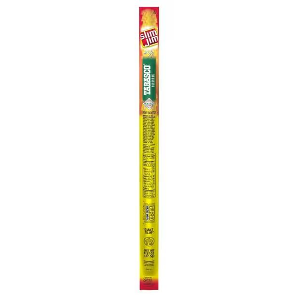 Slim Jim Giant Tabasco Snack Sticks .97 oz. Sticks, PK144, Slim Jim, Mfr#: 2620011730