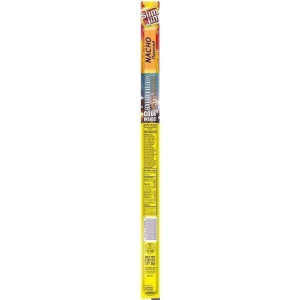 Giant Nacho Flavored Smoked Meat Snack Sticks .97 oz. Sticks, PK144, Slim Jim, Mfr#: 2620011740