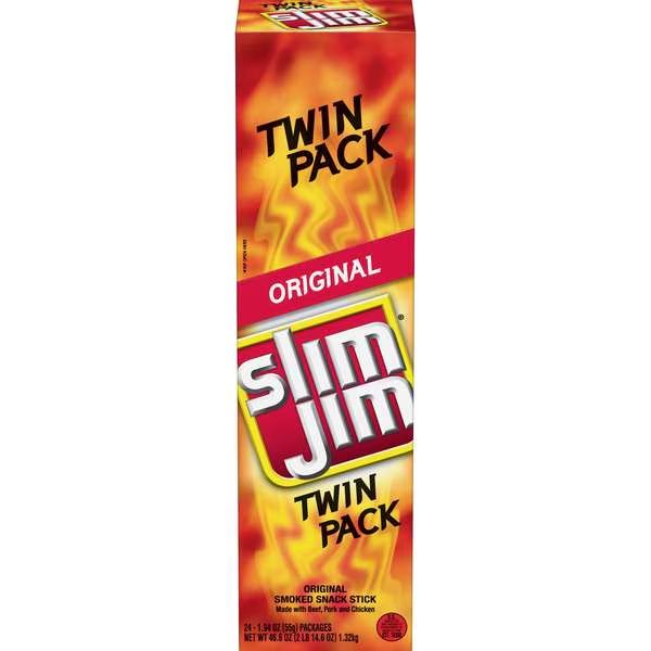 Twin Pack Original Flavored Smoked Meat Snack Sticks 1.94 oz., PK144, Slim Jim, Mfr#: 2620011910