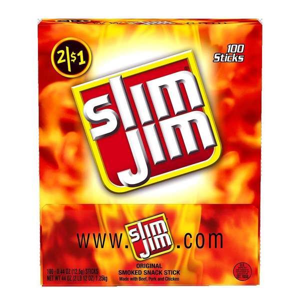 Slim Jim Original Snack Sticks .44 oz. Sticks, PK400, Slim Jim, Mfr#: 2620061509