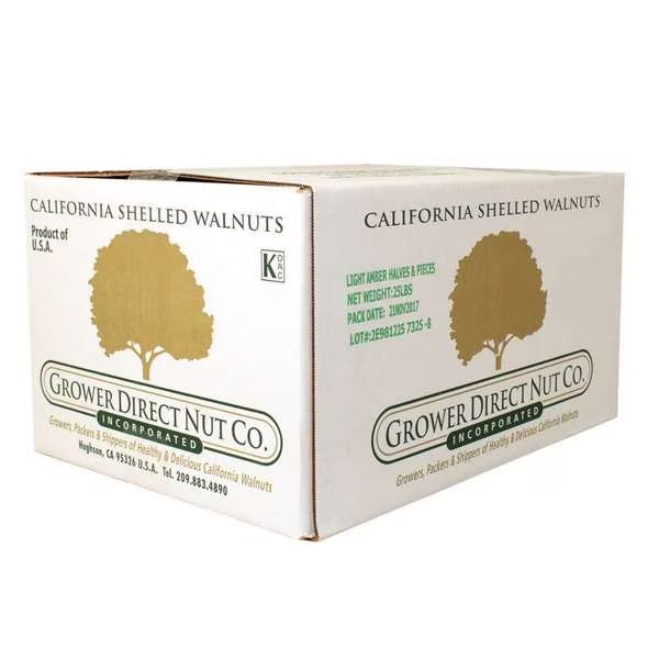 Commodity Light Amber Combo Walnut Halves & Pieces 25lbs, Commodity Nutmeats, Mfr#: 497405