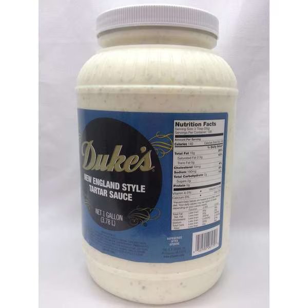 Duke's New England Style Tartar Sauce 1 gal. Jug, PK4, Dukes, Mfr#: 06170