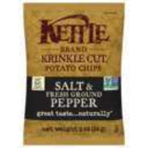 Kettle Foods Sea Salt & Pepper Krinkle Cut Potato Chips 2 oz., PK6, Kettle Foods, Mfr#: 109554