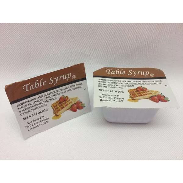 Sauer Regular Table Syrup 1.5 oz., PK100, Sauer, Mfr#: 06383