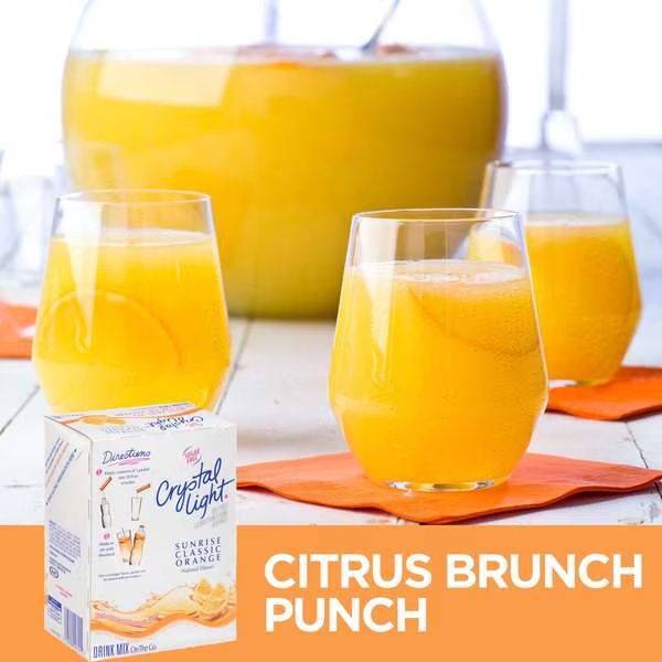 Crystal Light On The Go Sunrise Beverage Mix, PK120, Crystal Light, Mfr#: 10043000005047