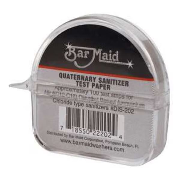 Bar Maid Sani-Maid Paper Quaternary Sanitizer Test, PK1200, Bar Maid, Mfr#: DIS-202
