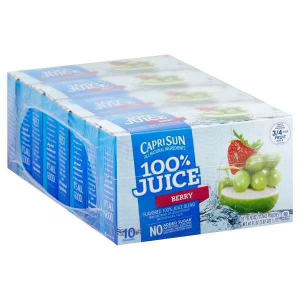 Beverage Berry Breeze 6 fl. oz., PK40, Capri Sun, Mfr#: 10087684001445