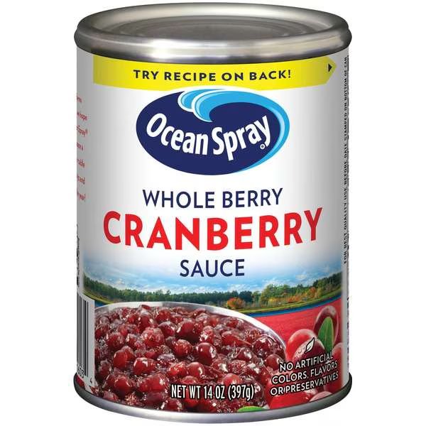 Ocean Spray Whole Berry Cranberry Sauce 14 oz., PK24, Ocean Spray, Mfr#: 01603