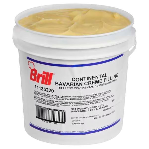 Filling Continental Bavarian Cream 20lbs, Brill, Mfr#: 10197396