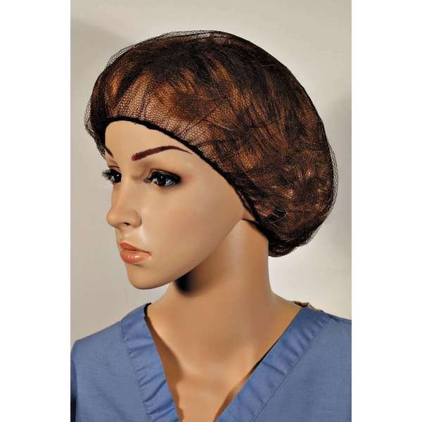 Hairnet 24" Brown Polyester, PK1000, Cellucap, Mfr#: K224HNBR