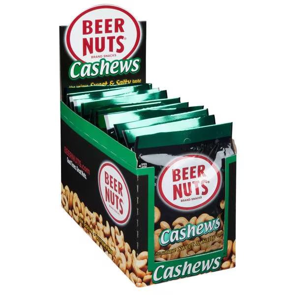Beer Nuts Sweet And Salty Cashew 2 oz., PK48, Beer Nuts, Mfr#: 00067