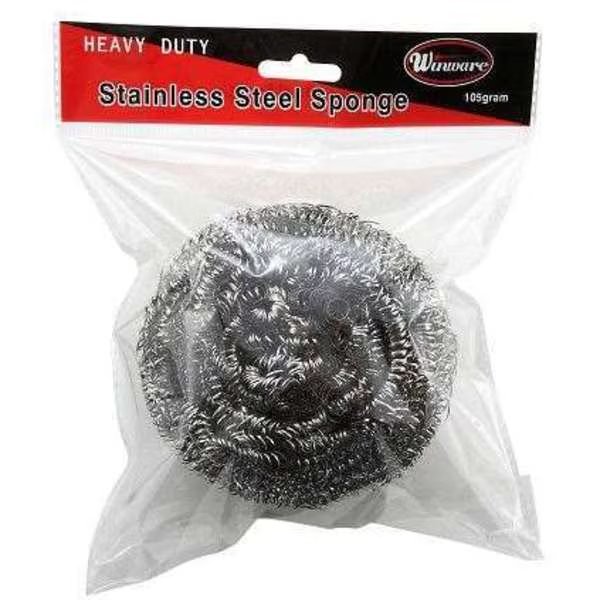 Winco Stainless Steel Scrubbing Sponge, PK12, Winco, Mfr#: SPG-50