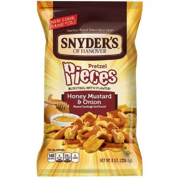 Snyder's Of Hanover Honey Mustard & Onion Pretzel Pieces 8 oz., PK6, Snyders Of Hanover, Mfr#: 86910